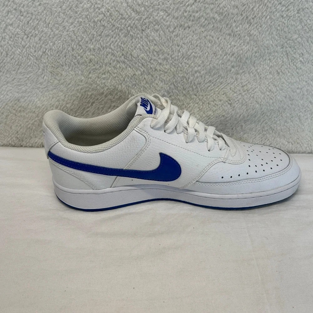 Nike Court Vision Low Mens Shoes White Game Royal Blue Sneaker Size 10.5